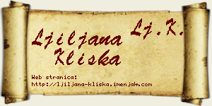 Ljiljana Kliska vizit kartica